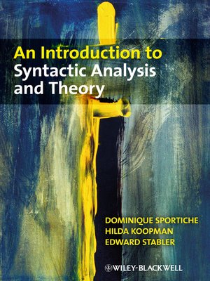 cover image of An Introduction to Syntactic Analysis and Theory